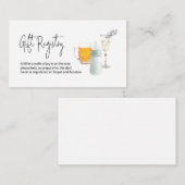 Baby shower Gift Registry Bubbles & Brews Informatiekaartje (Voorkant / Achterkant)