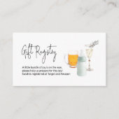 Baby shower Gift Registry Bubbles & Brews Informatiekaartje (Voorkant)