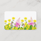 Baby shower Gift Registry Wildflower QR-code Informatiekaartje (Achterkant)