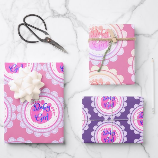 Baby shower Gift Wrap Inpakpapier Vel (Voorkant)