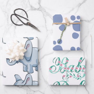 Baby shower gift wrapping paper sheet