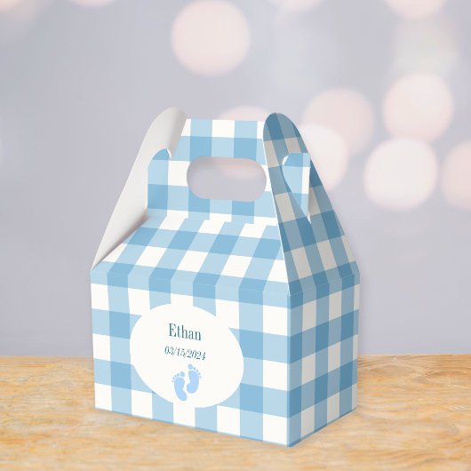 Baby shower gifts - Blue square boxes Bedankdoosjes