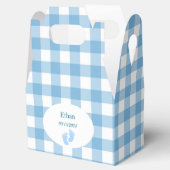 Baby shower gifts - Blue square boxes Bedankdoosjes (Geopend)