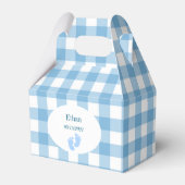 Baby shower gifts - Blue square boxes Bedankdoosjes (Voorkant Zijde)