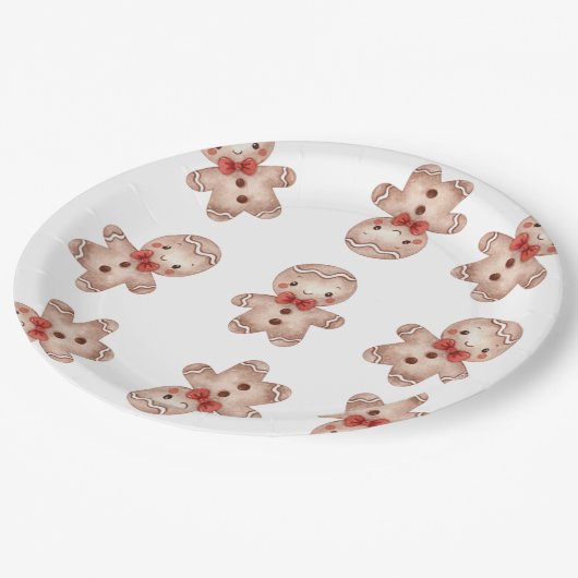 Baby shower Gingerbrood Man Papieren Bordje (Gekanteld)