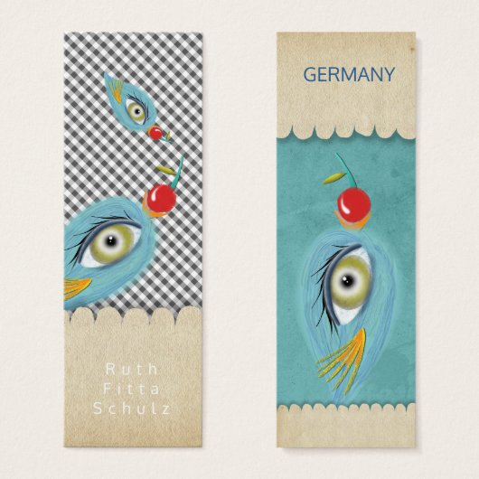 Baby shower Gingham Mini Visitekaartjes (Voorkant /achterkant)