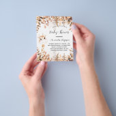 Baby shower giraffe eucalyptus budget uitnodiging flyer (Hand)