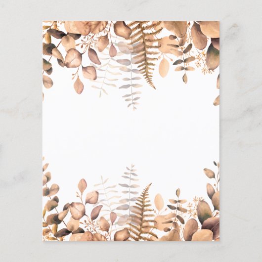 Baby shower giraffe eucalyptus budget uitnodiging flyer (Achterkant)