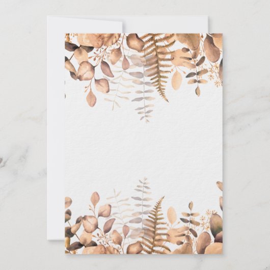 Baby shower giraffe eucalyptus oerwoud luxe kaart (Achterkant)