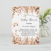 Baby shower giraffe eucalyptusbos oerwoud kaart (Staand voorkant)