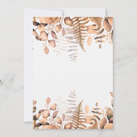 Baby shower giraffe eucalyptusbos oerwoud kaart (Achterkant)