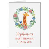 Baby shower Giraffe Floral Hartelijk dank (Voorkant)