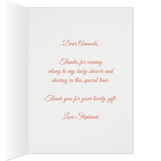 Baby shower Giraffe Floral Hartelijk dank (Binnen (Rechts))