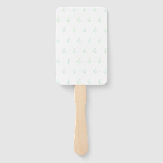 Baby shower Giraffe Floral krans gepersonaliseerd Handwaaier (Achterkant)