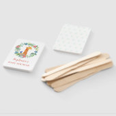 Baby shower Giraffe Floral krans gepersonaliseerd Handwaaier (Niet-gemonteerd)