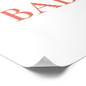 Baby shower Giraffe & Floral Wreate Baby shower Poster (Hoek)