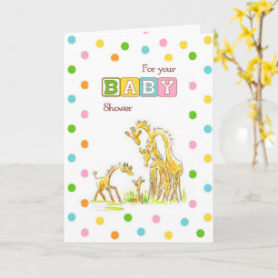 Baby shower Giraffe Gefeliciteerd Kaart