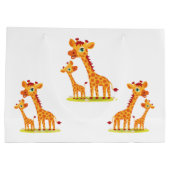 Baby shower Giraffe Gift Bag Groot Cadeauzakje (Achterkant)
