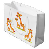 Baby shower Giraffe Gift Bag Groot Cadeauzakje (Achterkant Gekanteld)