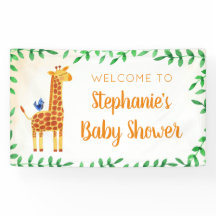 Baby shower Giraffe Groen Welkom