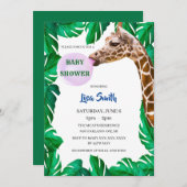 Baby shower Giraffe Kaart (Voorkant / Achterkant)