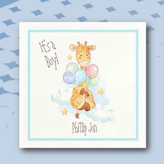 Baby shower Giraffe Papier servet