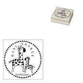 Baby shower Giraffe Rubber Stamp Rubberstempel (Gestempeld)