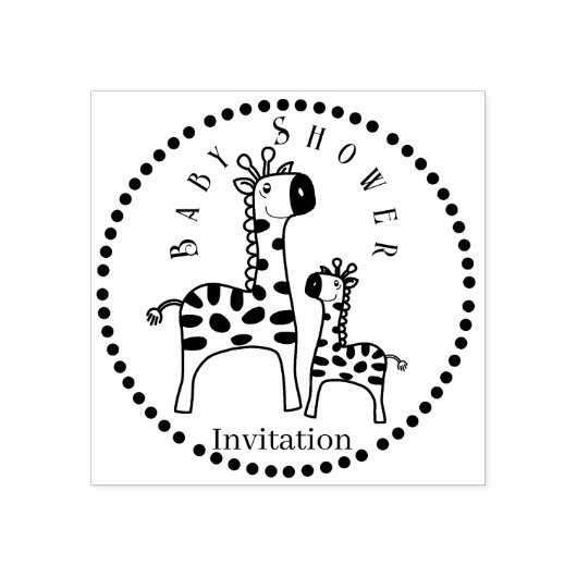 Baby shower Giraffe Rubber Stamp Rubberstempel (Afrduk)