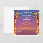 Baby shower Giraffes Cadeaus Kaart (Voorkant / Achterkant)