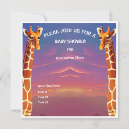 Baby shower Giraffes Cadeaus Kaart