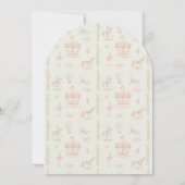 Baby shower Girl Carrousel Sprookjesbogen Sage Arc Kaart (Achterkant)