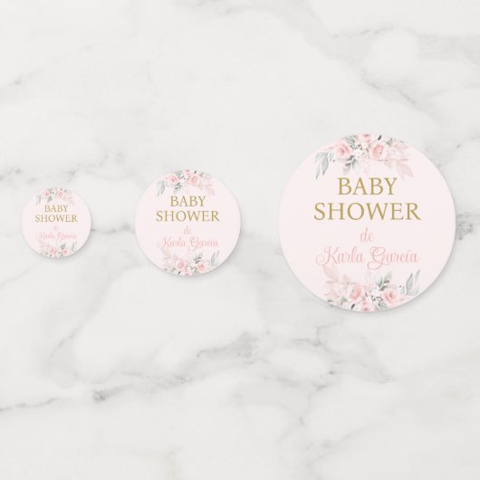Baby shower Girl Confetti (Achterkanten)