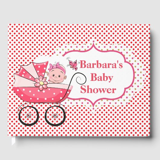 Baby shower Girl Gastenboek (Voorkant)