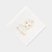 Baby shower Girl Gender Reveal Folie Servetten (Rechts)