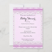  Baby shower Girl Lavender Lace Cupcakes Kaart (Achterkant)