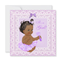 Baby shower Girl  Lavender Lace Ethnic