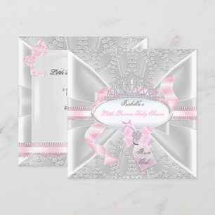 Baby shower Girl Little Princess Diamonds 3 Kaart