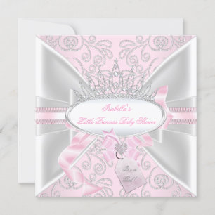 Baby shower Girl Little Princess Diamonds Kaart