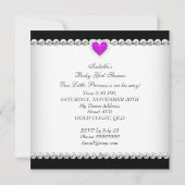 Baby shower Girl Paars Kaart (Achterkant)