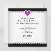 Baby shower Girl Paars Kaart (Achterkant)