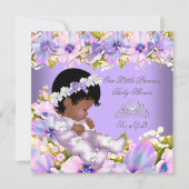 Baby shower Girl Paars Kaart (Voorkant)