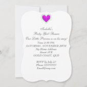 Baby shower Girl Paars Kaart (Achterkant)