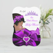 Baby shower Girl Paars Kaart (Staand voorkant)