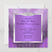 Baby shower Girl Paars Kaart (Achterkant)