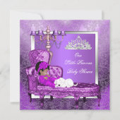 Baby shower Girl Paars Kaart (Voorkant)