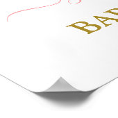 Baby shower Girl Par-Tea Welkomstteken Poster (Hoek)