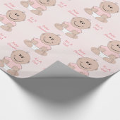 baby shower Girl Personalized Cadeaupapier (Hoek)