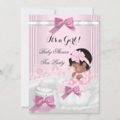 Baby shower Girl Pink Baby Teacup Cupcake 4a Kaart (Voorkant)