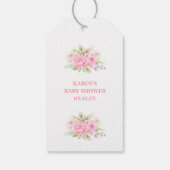 Baby Shower Girl Pink Bear Cadeaulabel (Achterkant)