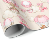 Baby shower Girl Pink Cadeaupapier (Rol Hoek)